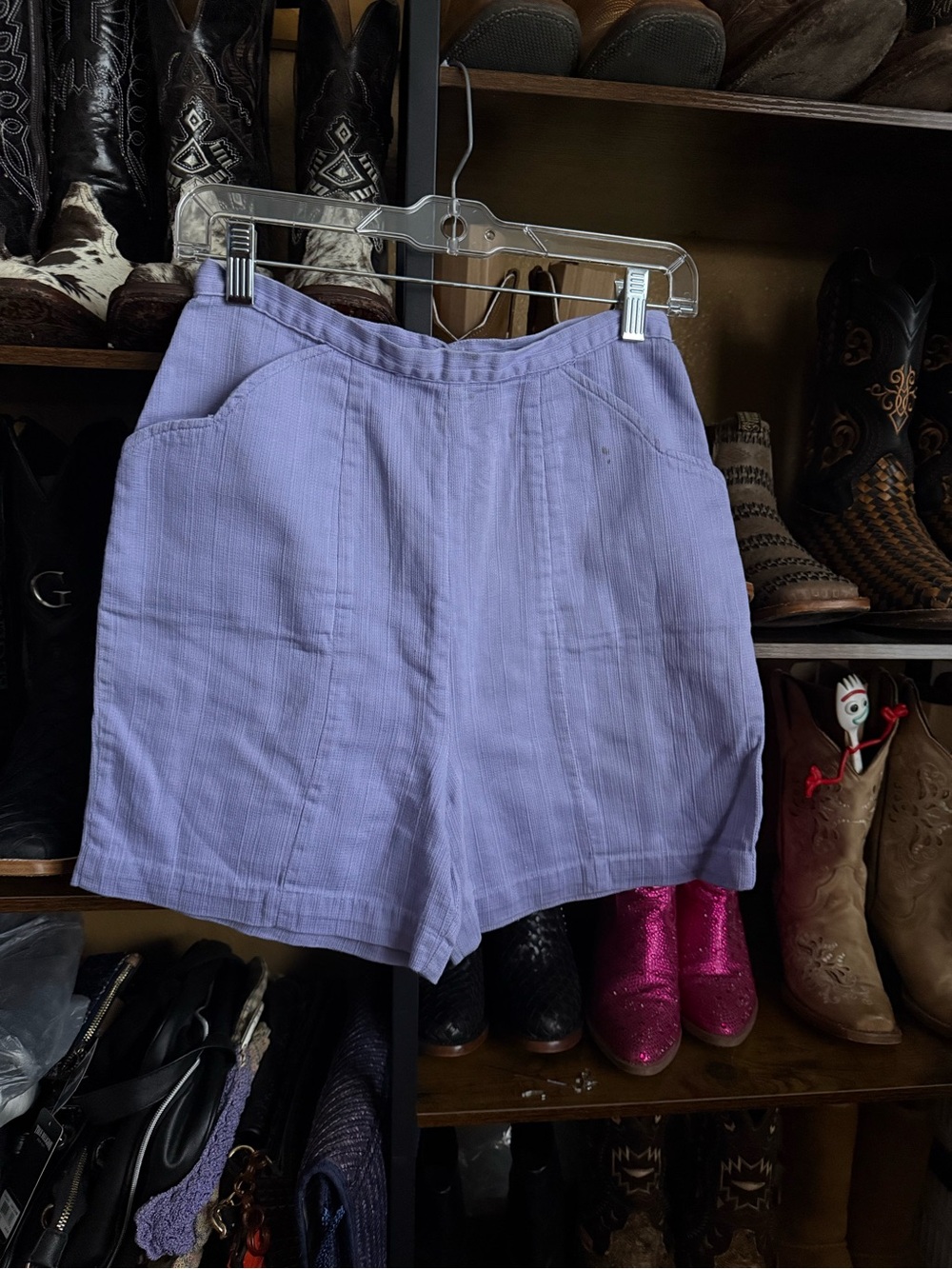 1950s Lavender High-Waist Shorts